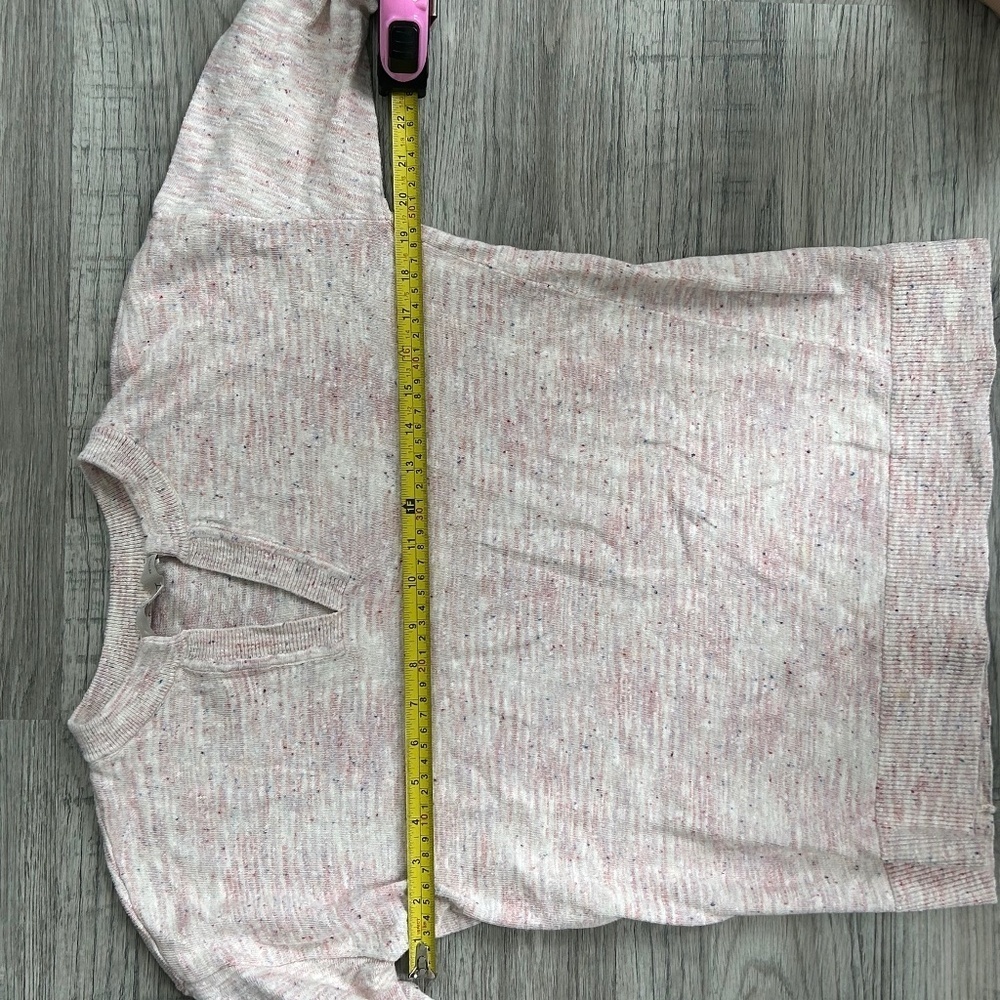 Loft Pale Pink Light Weight Sweater w/3/4 Length arm Sz XSP - Picture 6 of 7